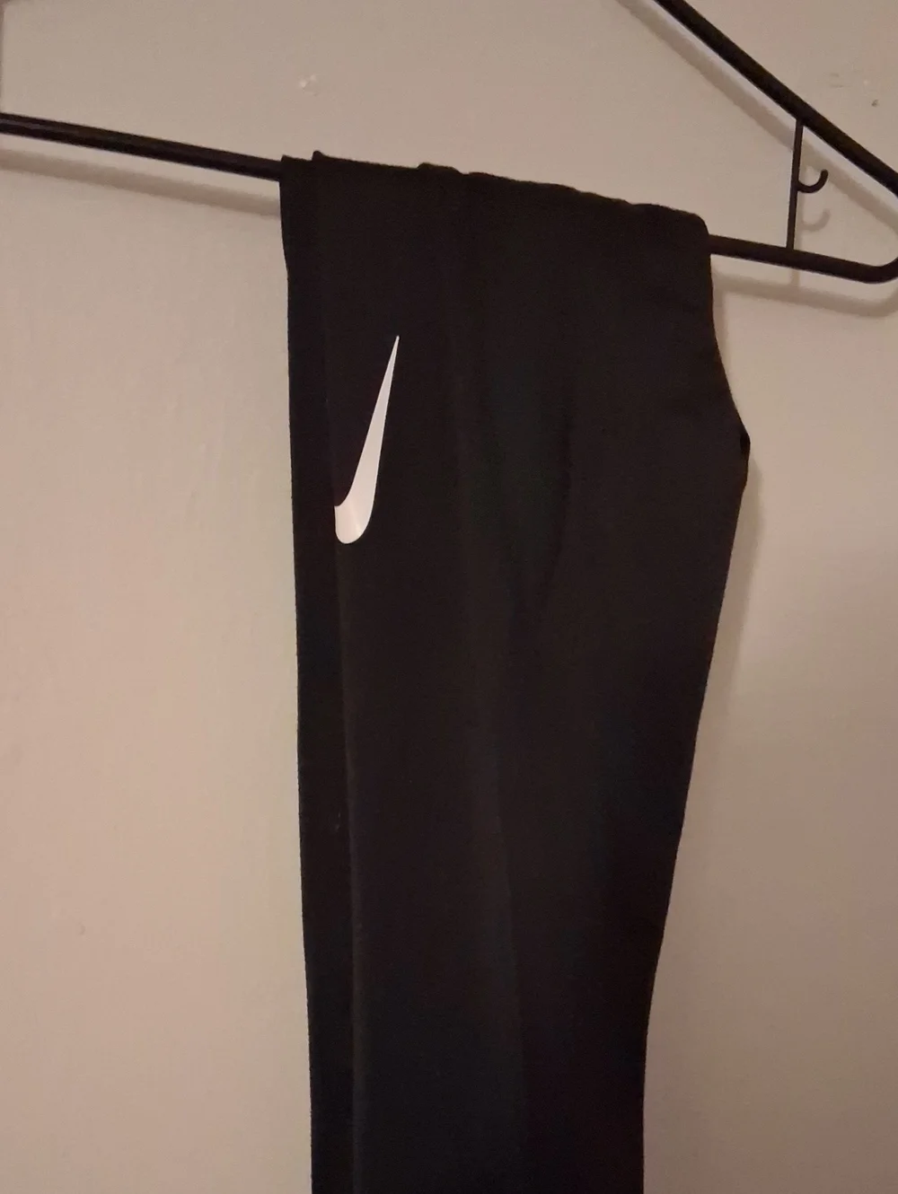 Nike Kids Black Leggings with White Swoosh Logo